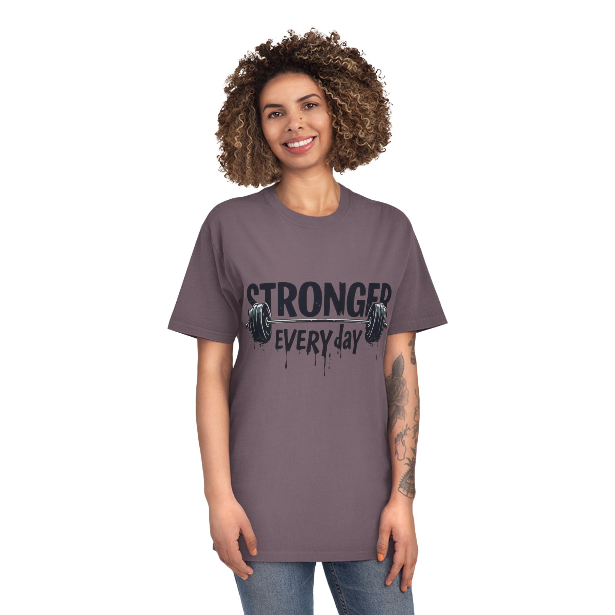 Stronger Every Day T-Shirt — Weightlifting Motivational Gym Tee