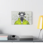 Breaking Bad Walter White Heisenberg Canvas Wall Art — Yellow Hazmat Portrait