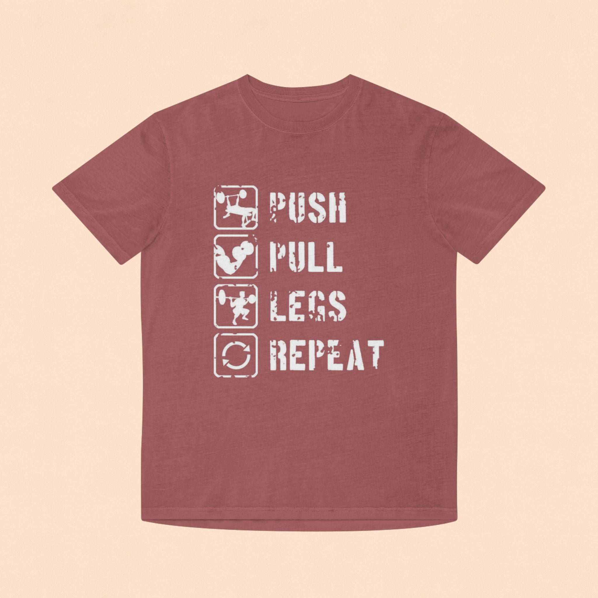 Push Pull Legs Repeat T-Shirt — Vintage Workout Gym Tee