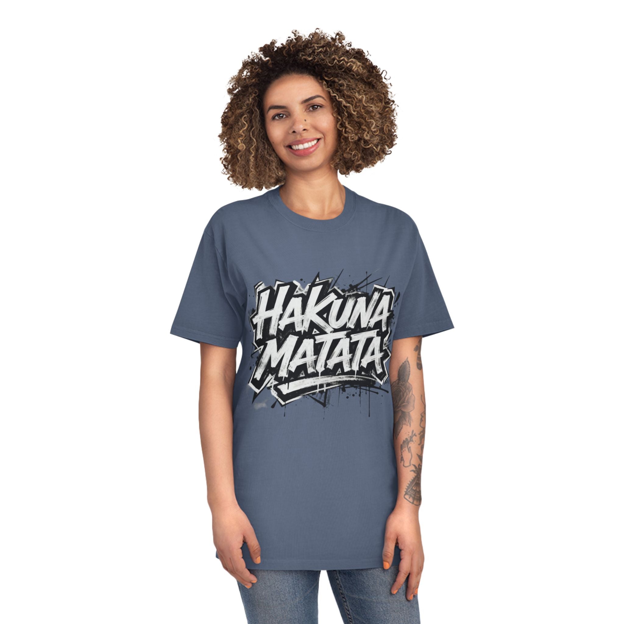 Hakuna Matata Graphic Tee — Retro Graffiti Relaxed T-Shirt