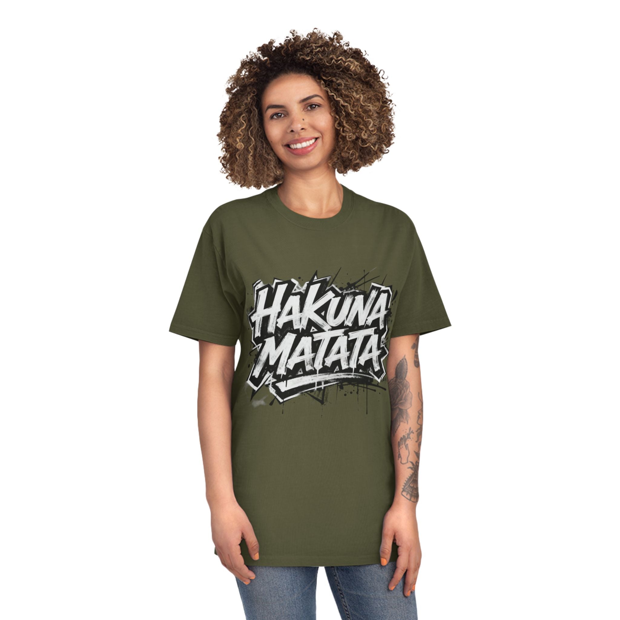 Hakuna Matata Graphic Tee — Retro Graffiti Relaxed T-Shirt
