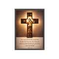 John 3:16 Inspirational Wall Art — Framed Christian Cross Poster