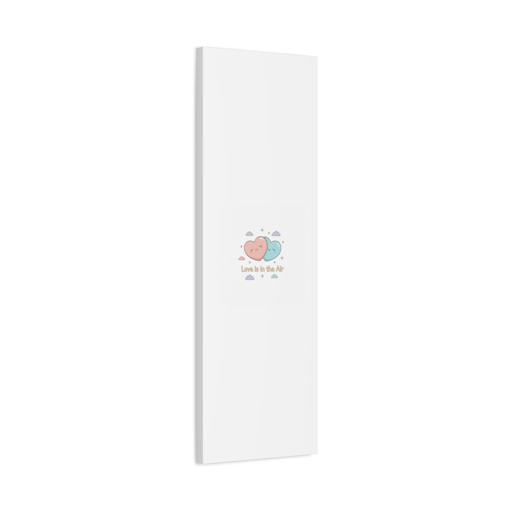 Love Is in the Air Heart Illustration Canvas | Micro‑Romance Galentine’s Pastel