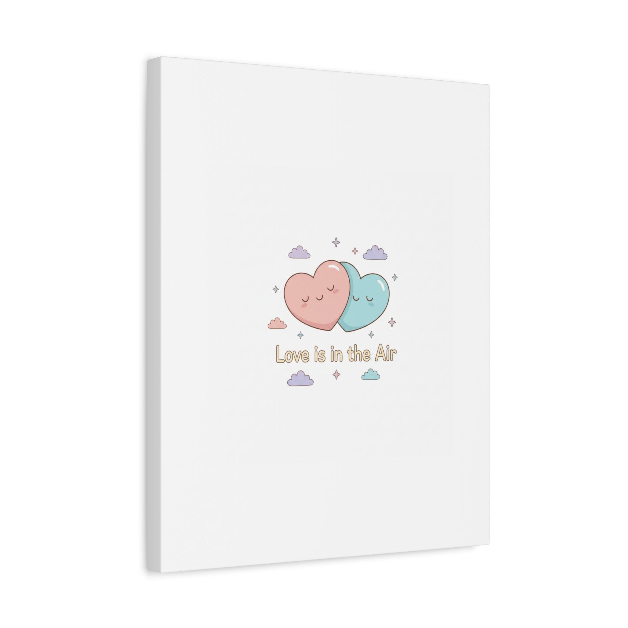 Love Is in the Air Heart Illustration Canvas | Micro‑Romance Galentine’s Pastel