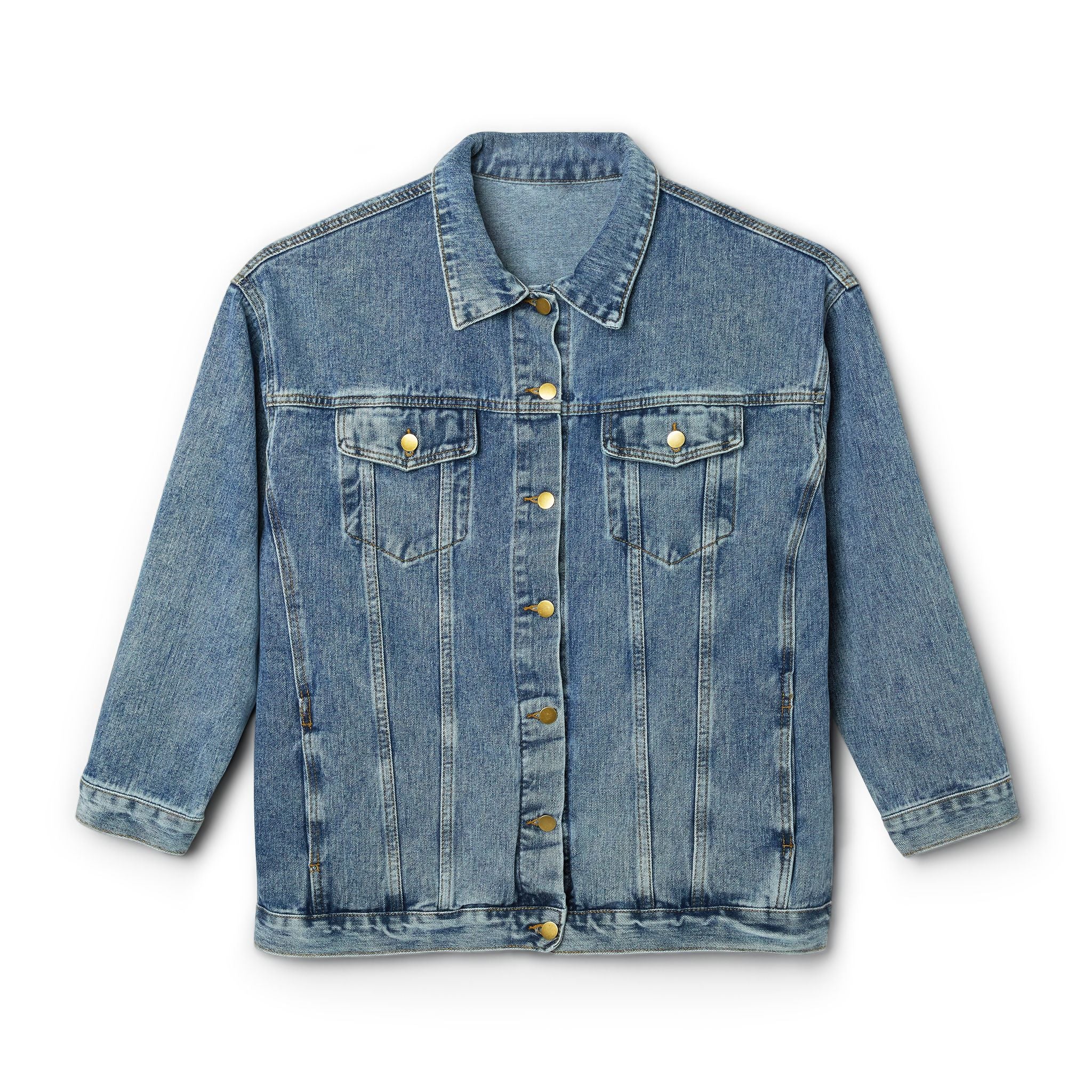 Street Hustler Denim Jacket - Women's Retro Graphic Jean Jacket