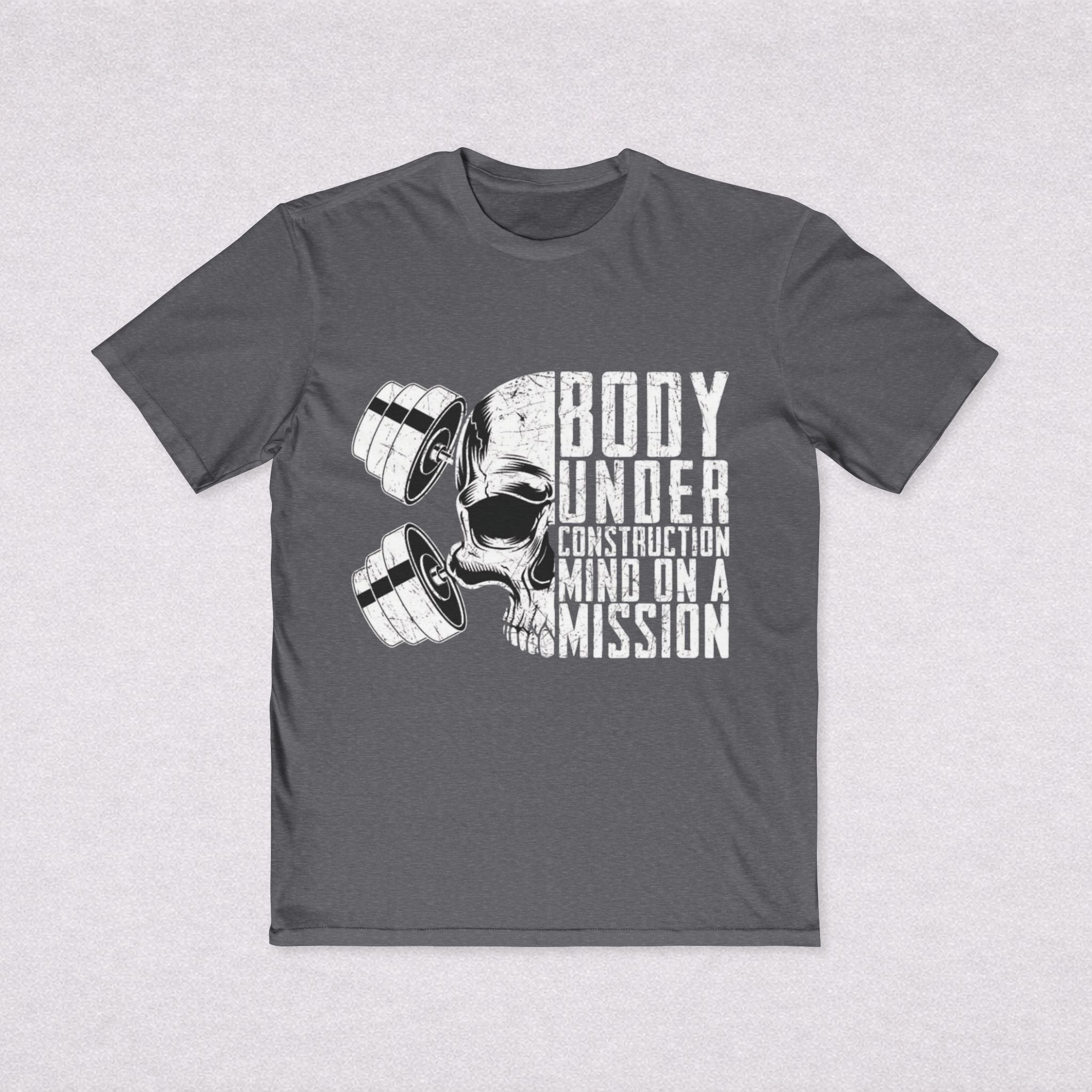 Men's 'Body Under Construction, Mind on a Mission' Gym T-Shirt