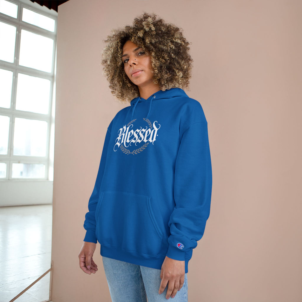 Blessed Hoodie – Vintage Script ‘Blessed’ Pullover for Faith & Gratitude