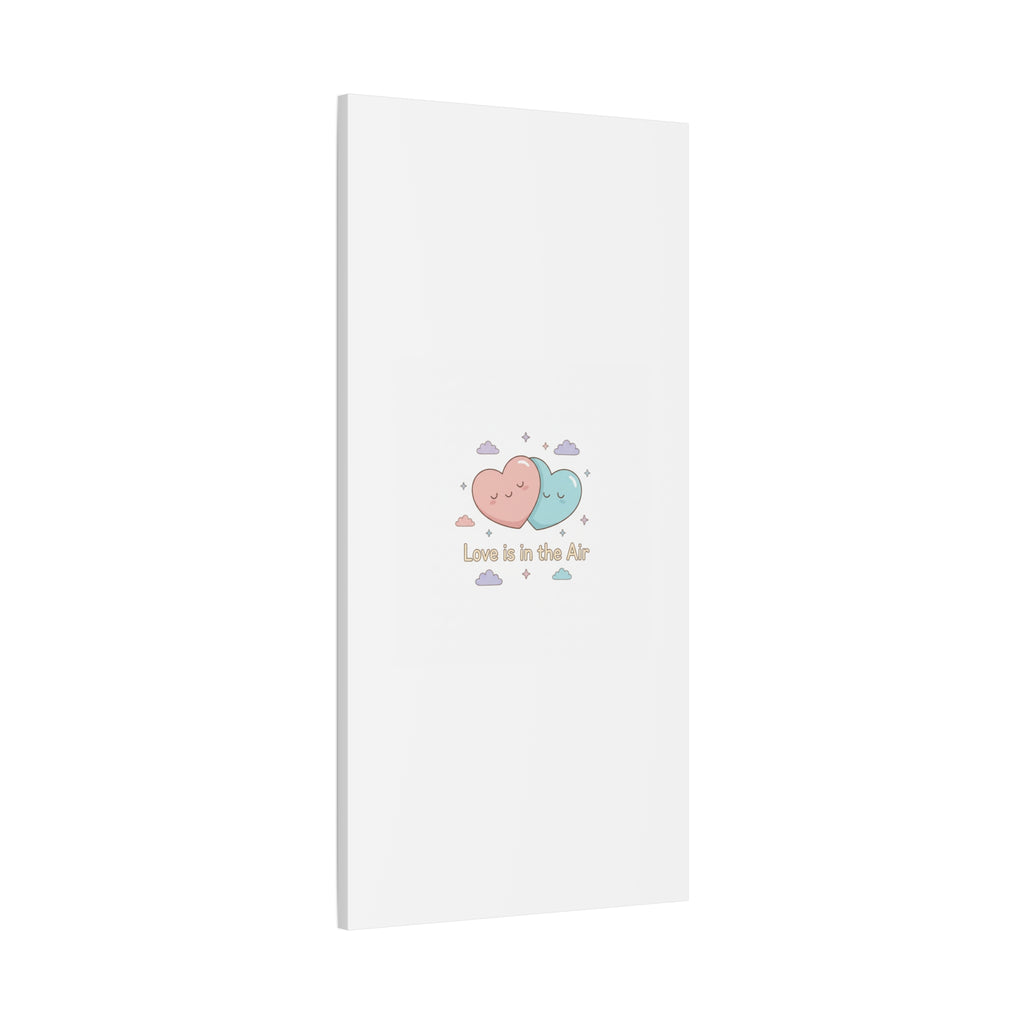 Love Is in the Air Heart Illustration Canvas | Micro‑Romance Galentine’s Pastel