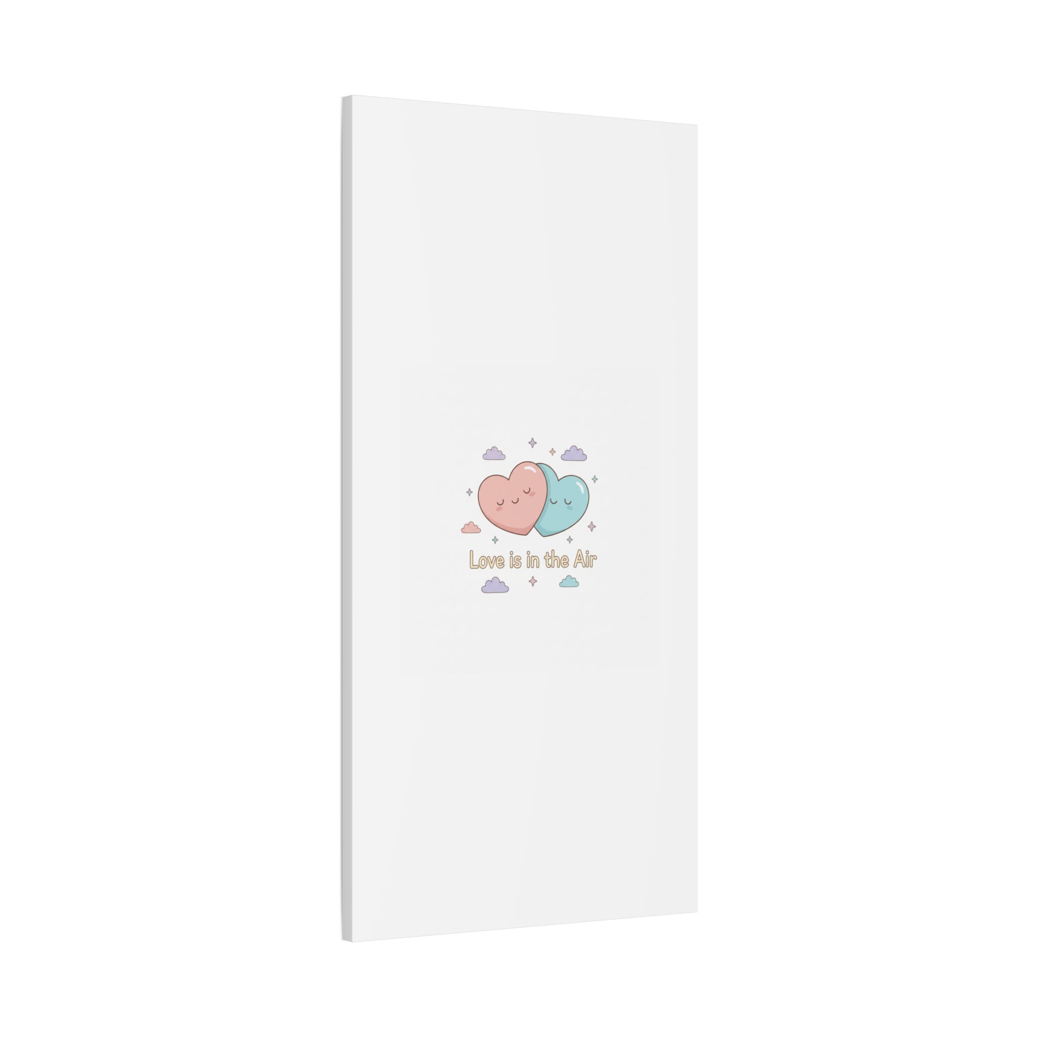 Love Is in the Air Heart Illustration Canvas | Micro‑Romance Galentine’s Pastel